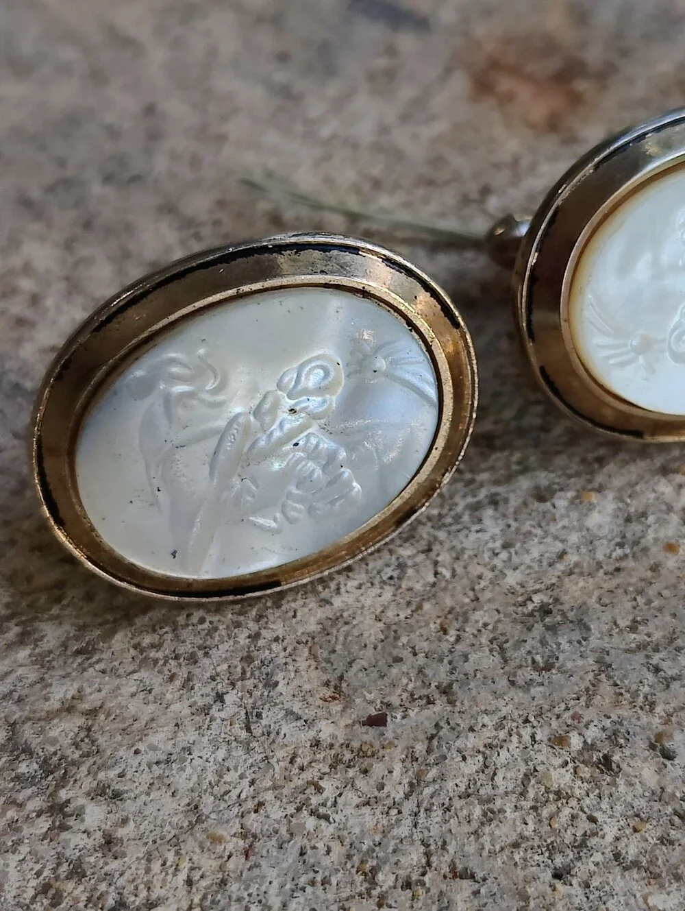 Vintage Swank Mother Of Pearl Cufflinks